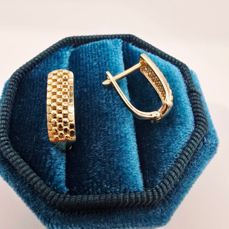 14k Gold Earrings/ Cercei Aur 14k C016