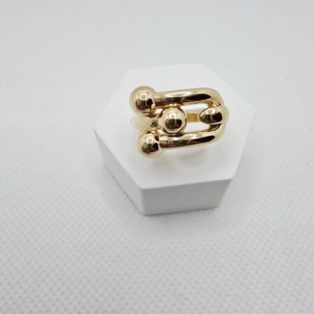 14K GOLD RING/ INEL AUR 14K R0131