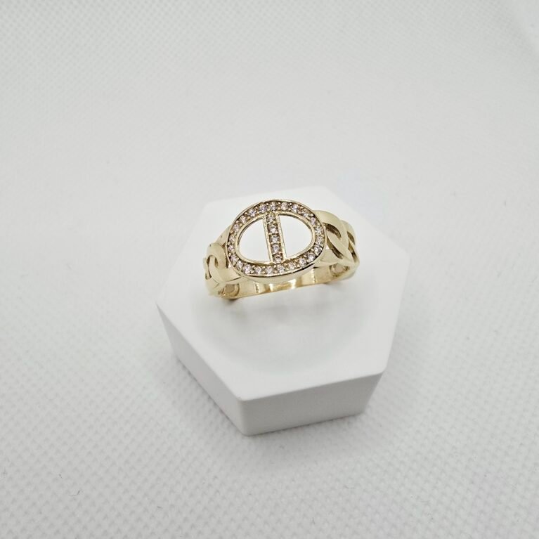 14K GOLD RING/ INEL AUR 14K R0137