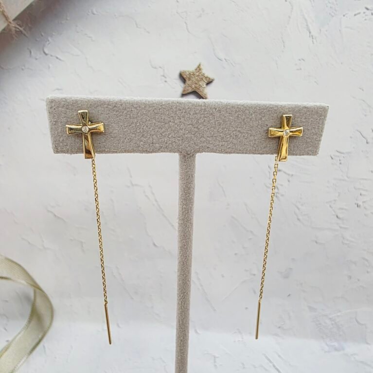 14k Gold Earrings/ Cercei Aur 14k CL86
