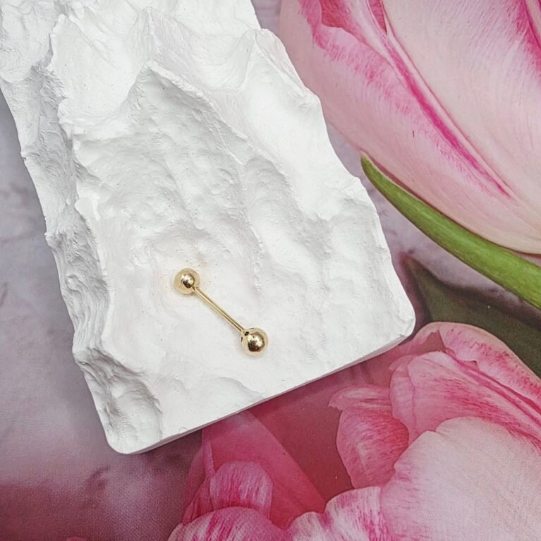 14K Gold Belly Piercing/ Piercing de Buric Aur 14K P27