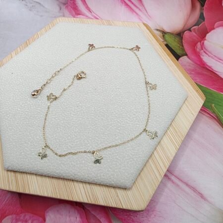 14K Gold Ankle Bracelet/ Bratara pentru Glezna Aur 14K 028