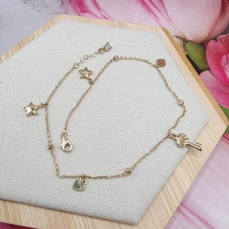 14K Gold Ankle Bracelet/ Bratara pentru Glezna Aur 14K 030
