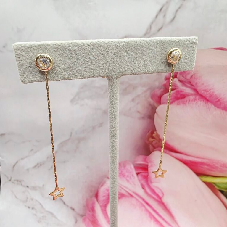 14k Gold Earrings/ Cercei Aur 14k CL183