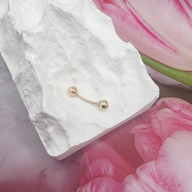 14K Gold Belly Piercing/ Piercing de Buric Aur 14K P28