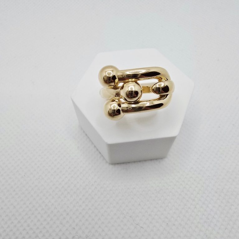 14K GOLD RING/ INEL AUR 14K R0131
