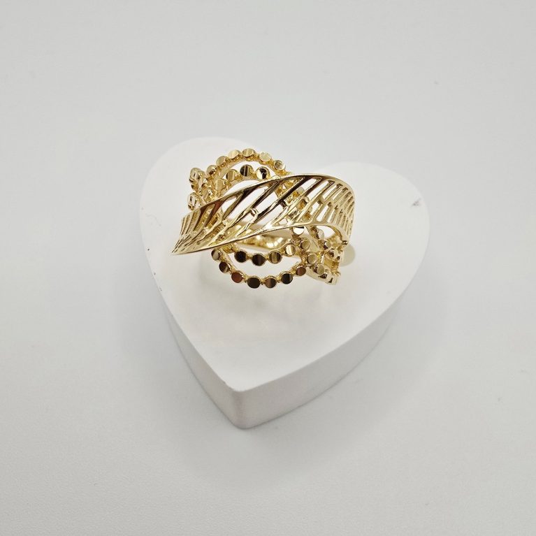 14K GOLD RING/ INEL AUR 14K R0280