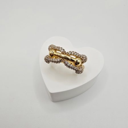 14K GOLD RING/ INEL AUR 14K R0377