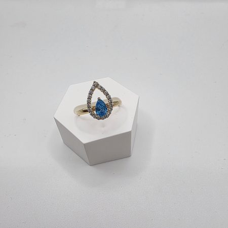 14K GOLD RING/ INEL AUR 14K R0415