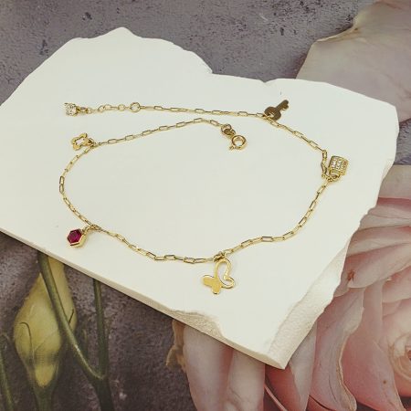14K Gold Ankle Bracelet/ Bratara pentru Glezna Aur 14K 031