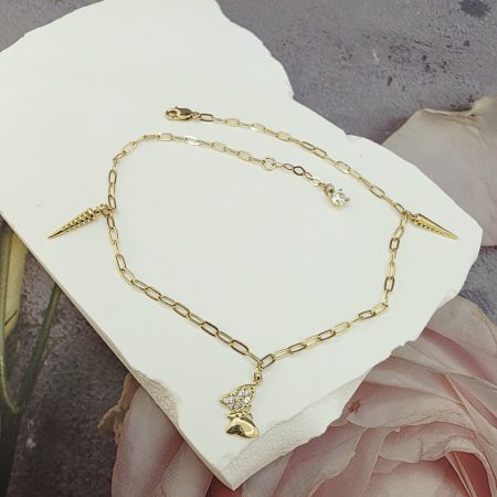14K Gold Ankle Bracelet/ Bratara pentru Glezna Aur 14K 032