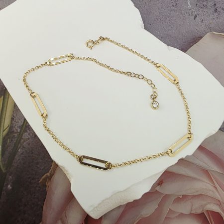 14K Gold Ankle Bracelet/ Bratara pentru Glezna Aur 14K 034