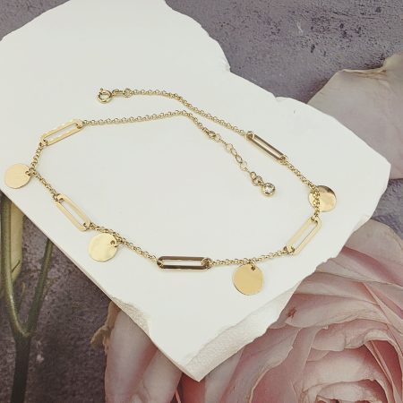 14K Gold Ankle Bracelet/ Bratara pentru Glezna Aur 14K 035