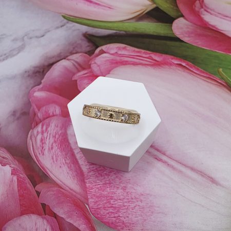14K GOLD RING/ INEL AUR 14K R0666