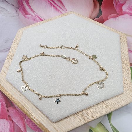 14K Gold Ankle Bracelet/ Bratara pentru Glezna Aur 14K 044