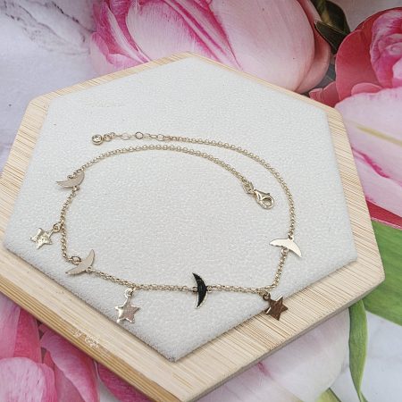 14K Gold Ankle Bracelet/ Bratara pentru Glezna Aur 14K 045