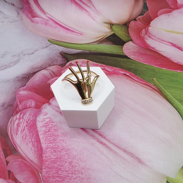 14K GOLD RING/ INEL AUR 14K R0672